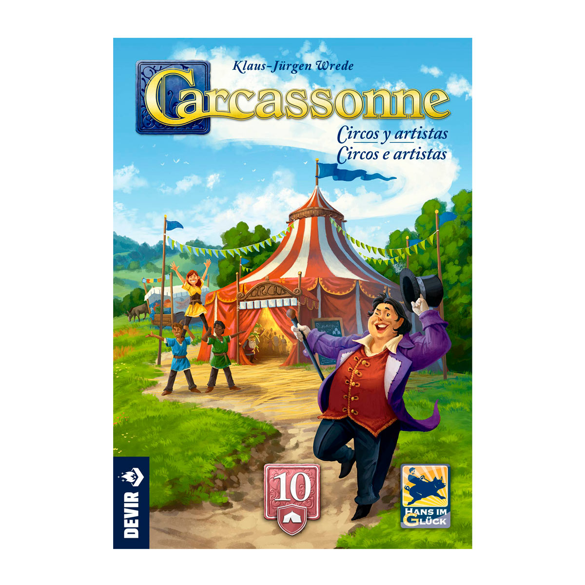 Carcassonne Expansão 10: Circos e Artistas, Edição em Português e Espanhol